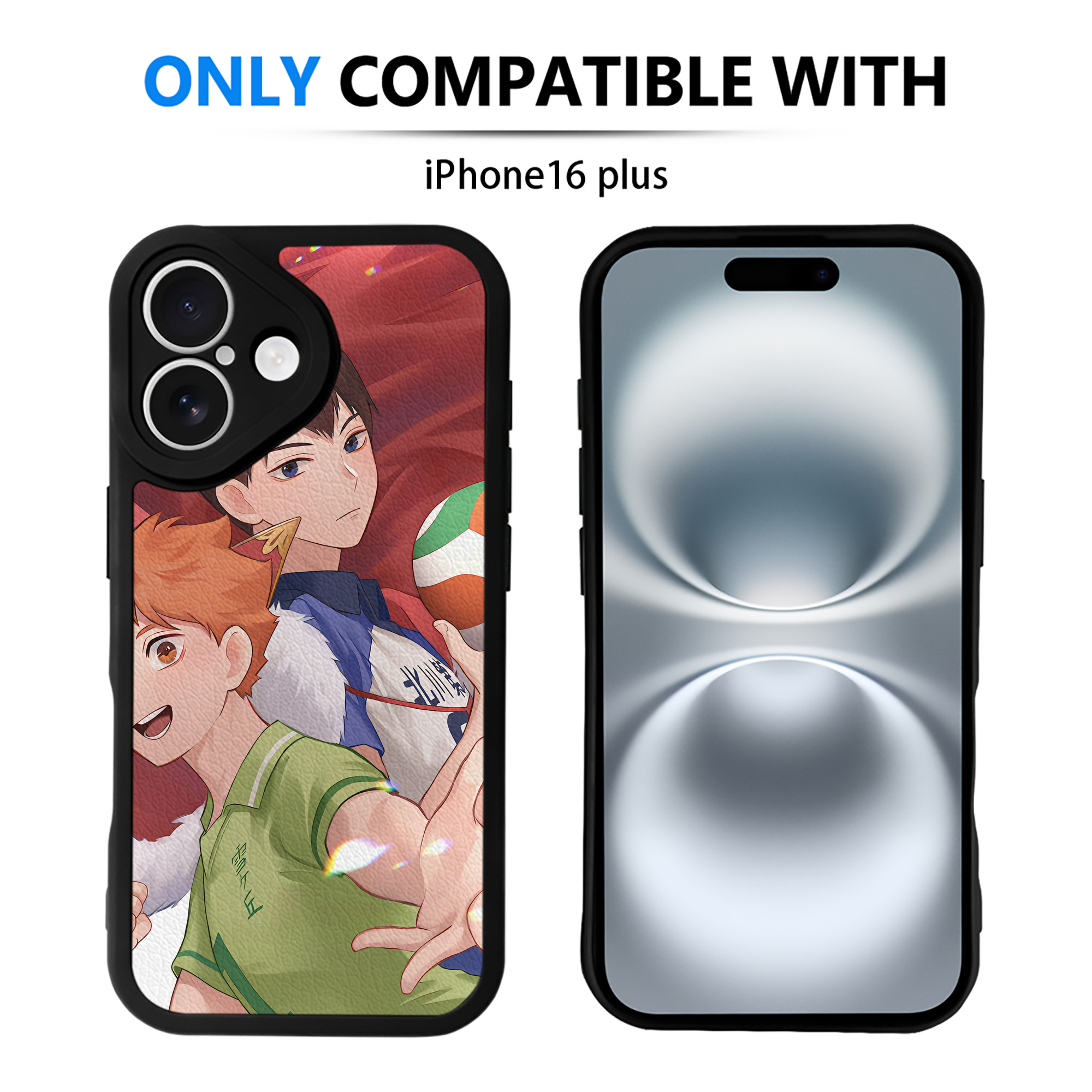 （画像用） ハイキュー!! Haikyu!! 【iPhone 16シリーズ対応】シリコンスマホケース（レザー調） 材質：シリコン